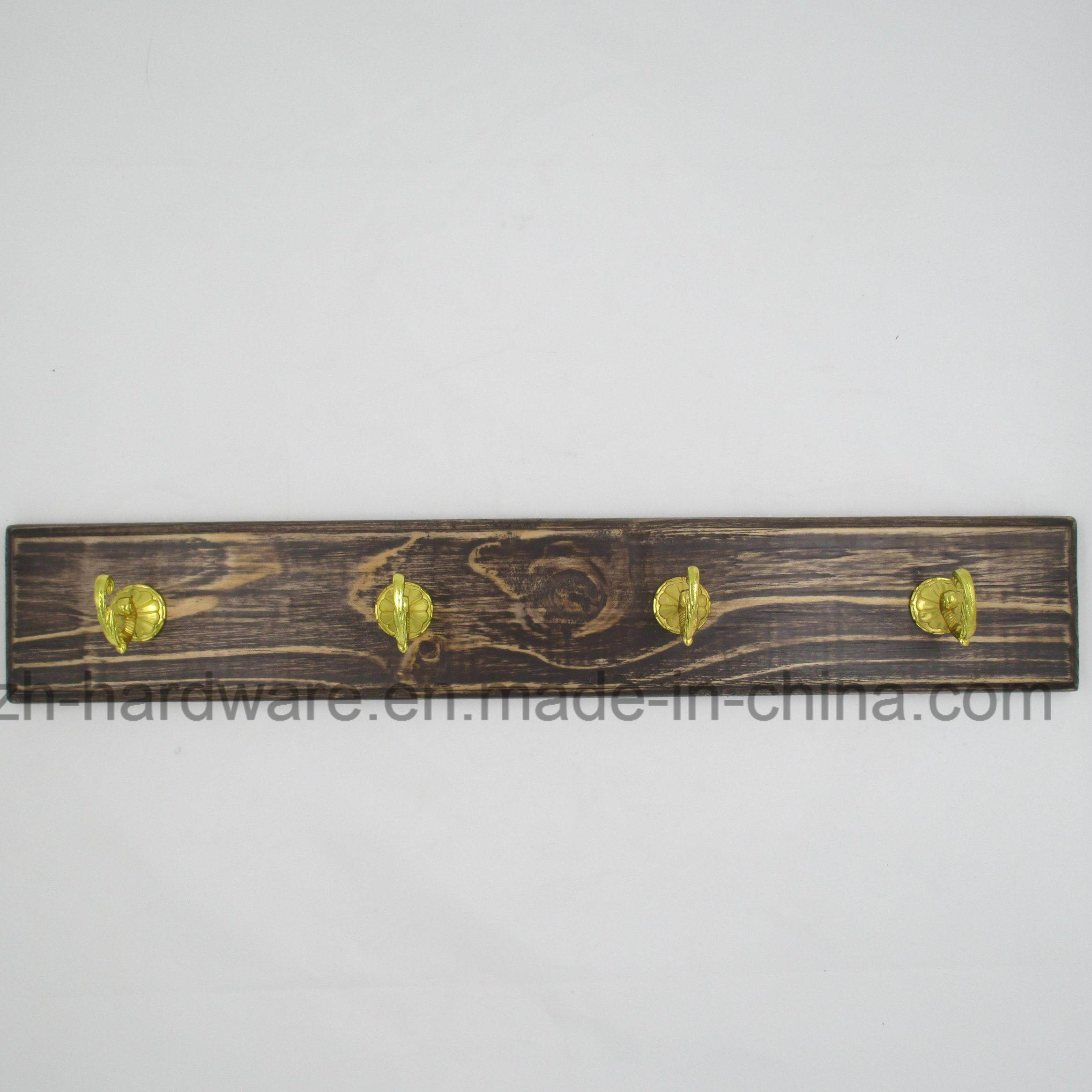 High-Grade Beautiful Clothes Hook Wooden & Metal Board Hook (ZH-7025)