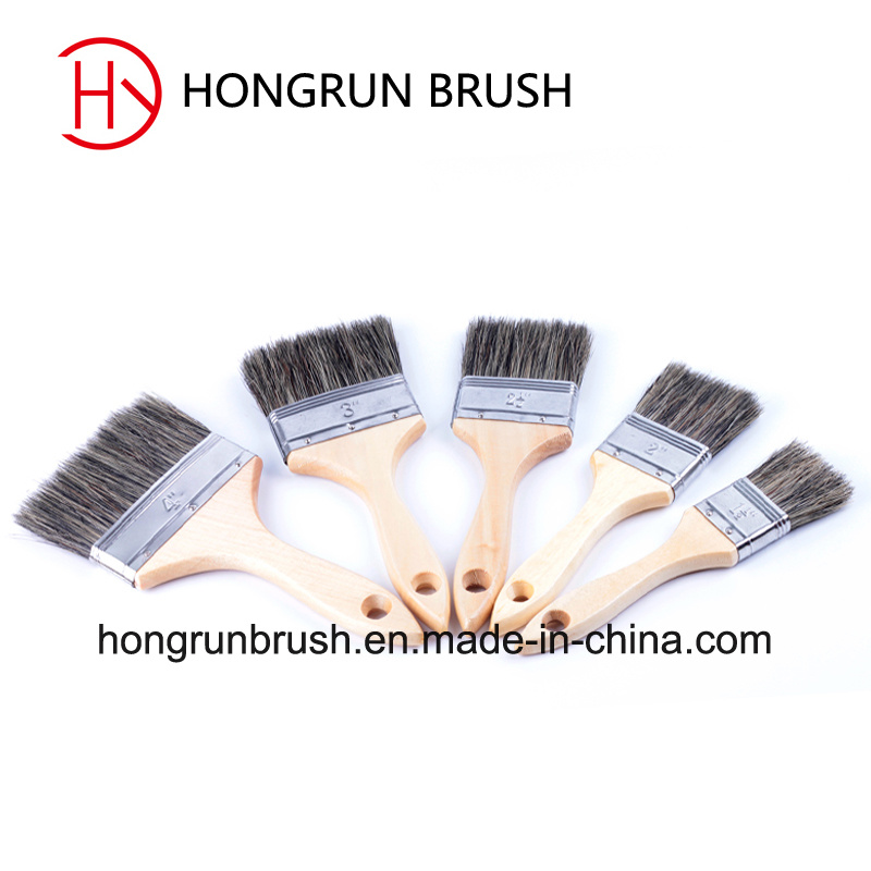 Wooden Handle Paint Brush Hy007