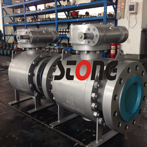 API Forge Steel Trunnion Mount Ball Valve of A105 600lb