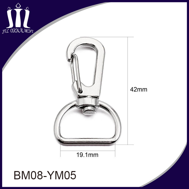 Nice Alloy Nickel Plated Solid Strap Snap Hook