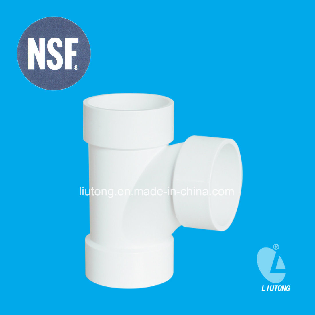 PVC Equal Tee ASTM D2665 Standard for Dwv Drain Water with NSF Certificate