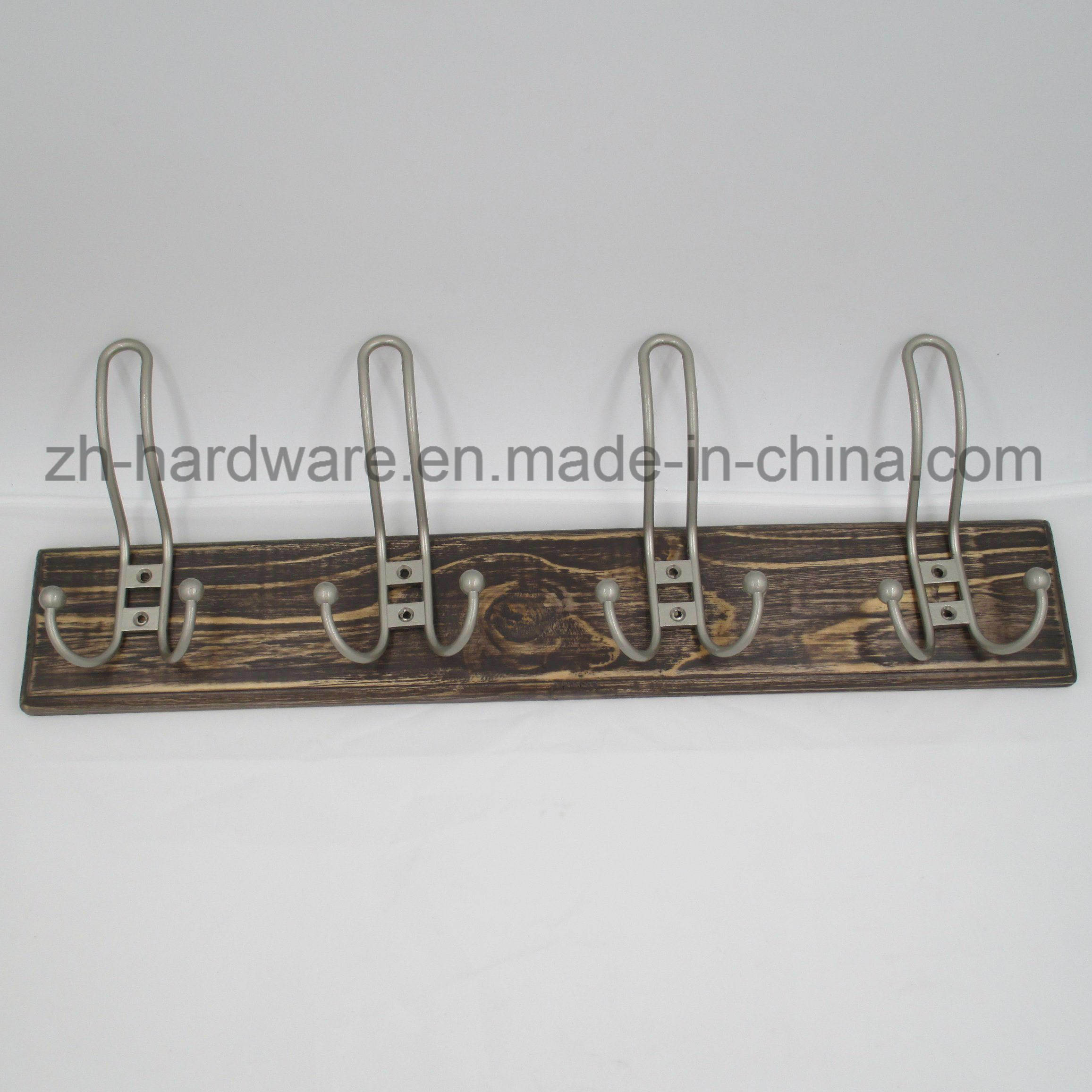 High-Grade Beautiful Clothes Hook Wooden & Metal Board Hook (ZH-7011A)