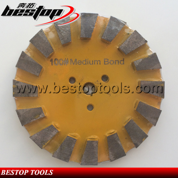 5inch 125mm 100# Grit Medium Bond Hook and Loop Backing Diamond Concrete Grinding Disc
