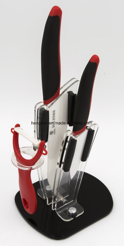 Hot Sell Ceramic Knife 2017 New Arrival Kitchen Knife Set with Holder Block