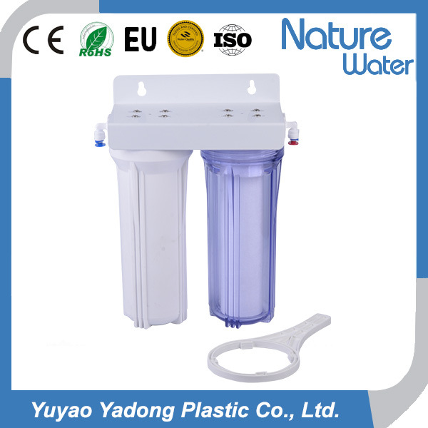 2 Stage Water Filter with Clear and White Housing