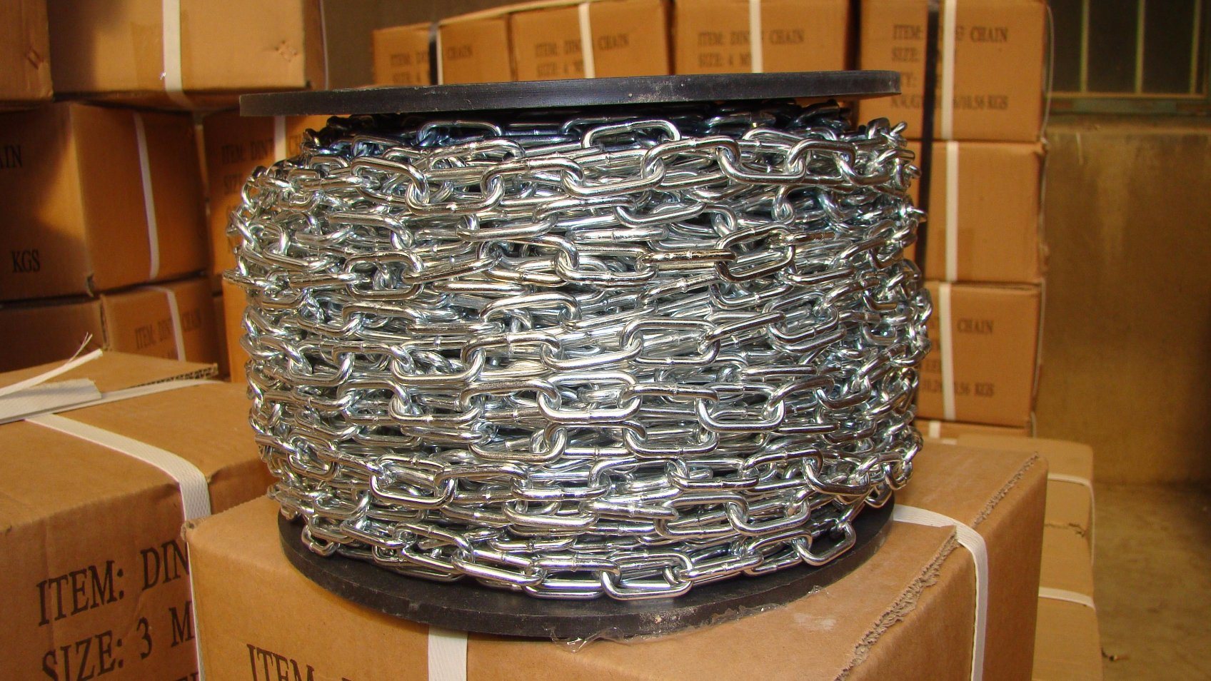 Link Chain Blue Color Chain Welded Link Chain