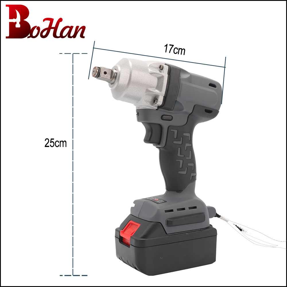 Professional 18V Cordless Rechargeable Battery Powered Brushless Impact Wrench