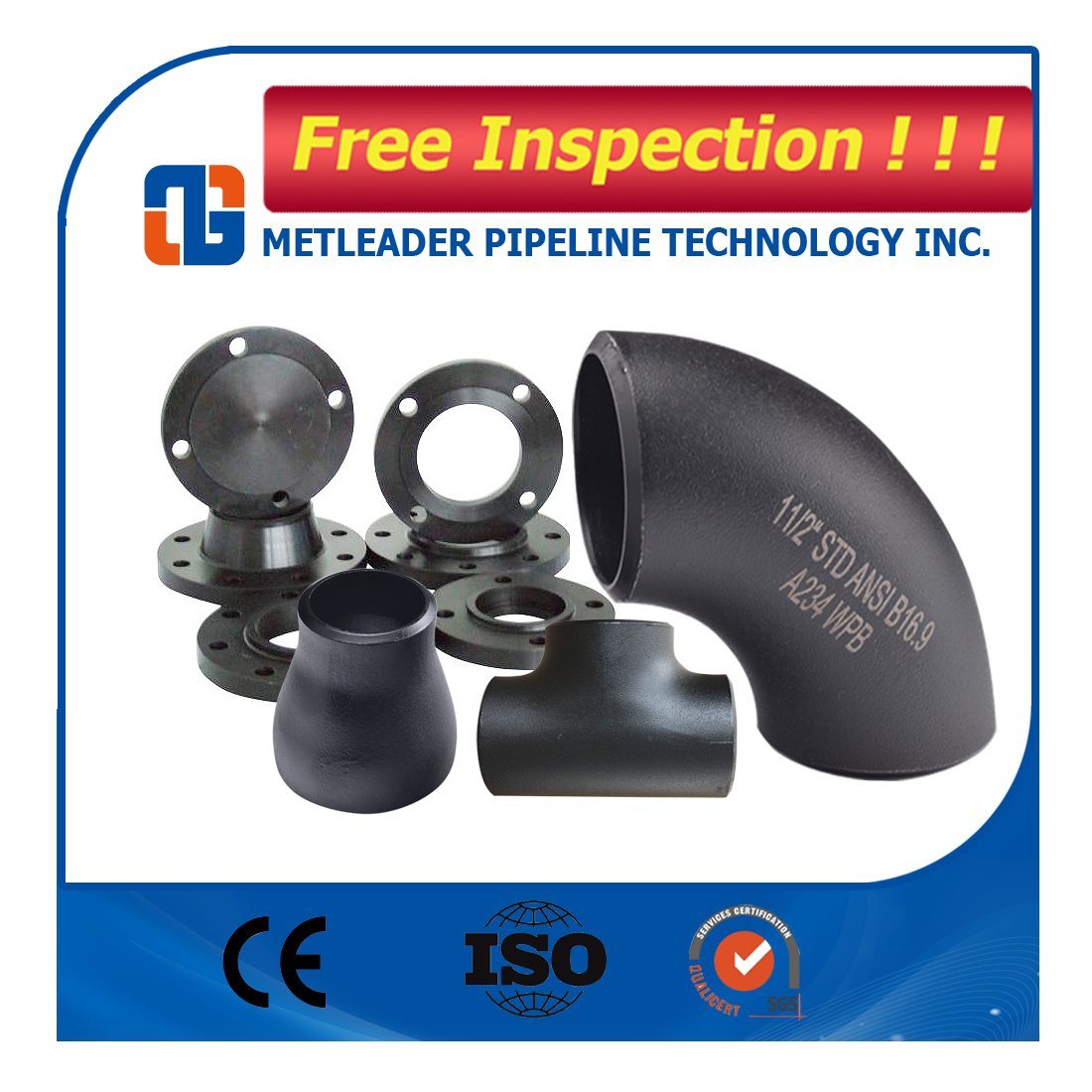 Carbon Steel Pipe Fitting (elbow tee reducer cap)
