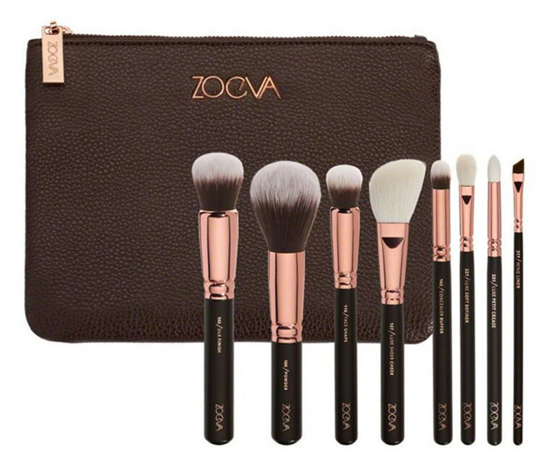 Zoeva 8PCS Face Makeup Brush Set Black /Pink/Gold Cosmetic Brush Set