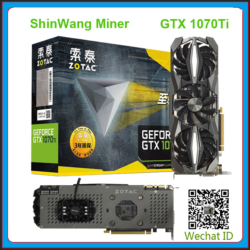 Zotac Geforce Gtx 1070ti -8g D5 Plus Video Graphics Cards for Mining Ethereum and Zcash