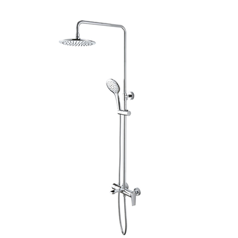 High Quality Bathroom Accessories Shower Faucet with Slide Bar Hand Shower and Rainfall Shower Head