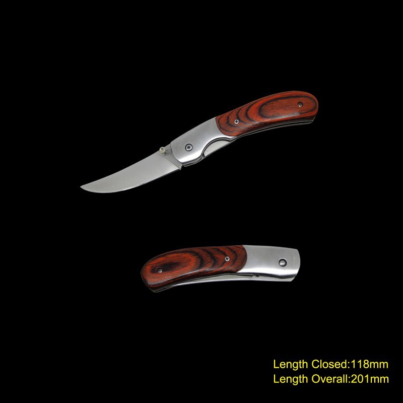 Fishing Knife with Wooden Handle (#3611)