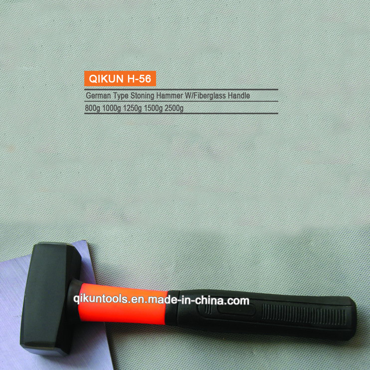 H-56 Construction Hardware Hand Tools Fiberglass Handle German Type Stoning Hammer