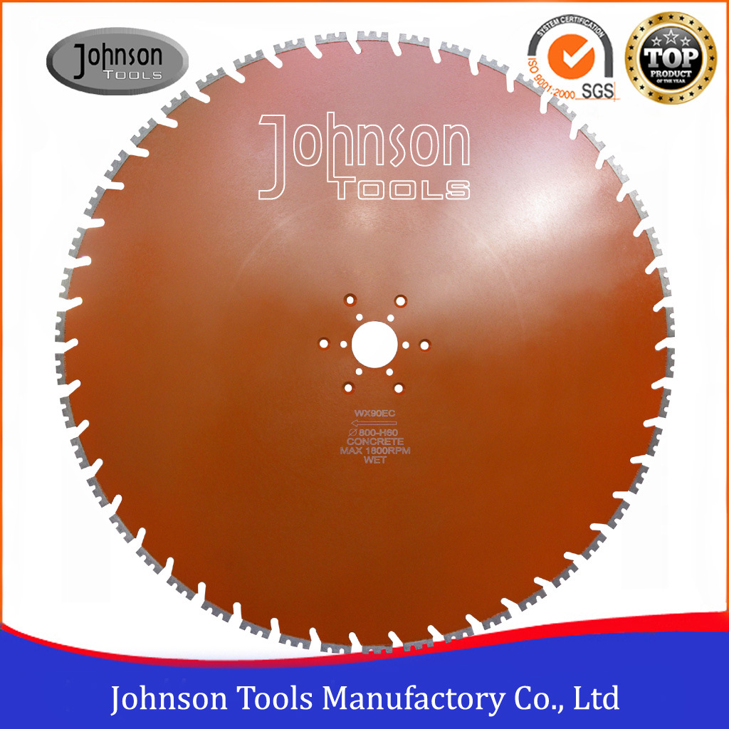 800mm Diamond Saw Blades for Wall Sawing with Double U Shaped Segment