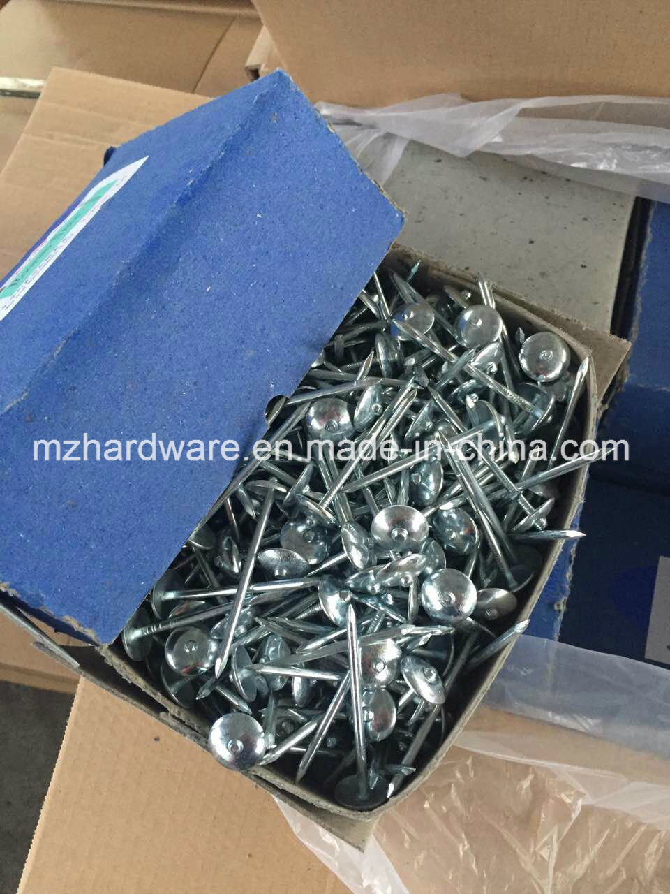 Umbrella Head Plain Twist Shank Roofing Nails with High Quality