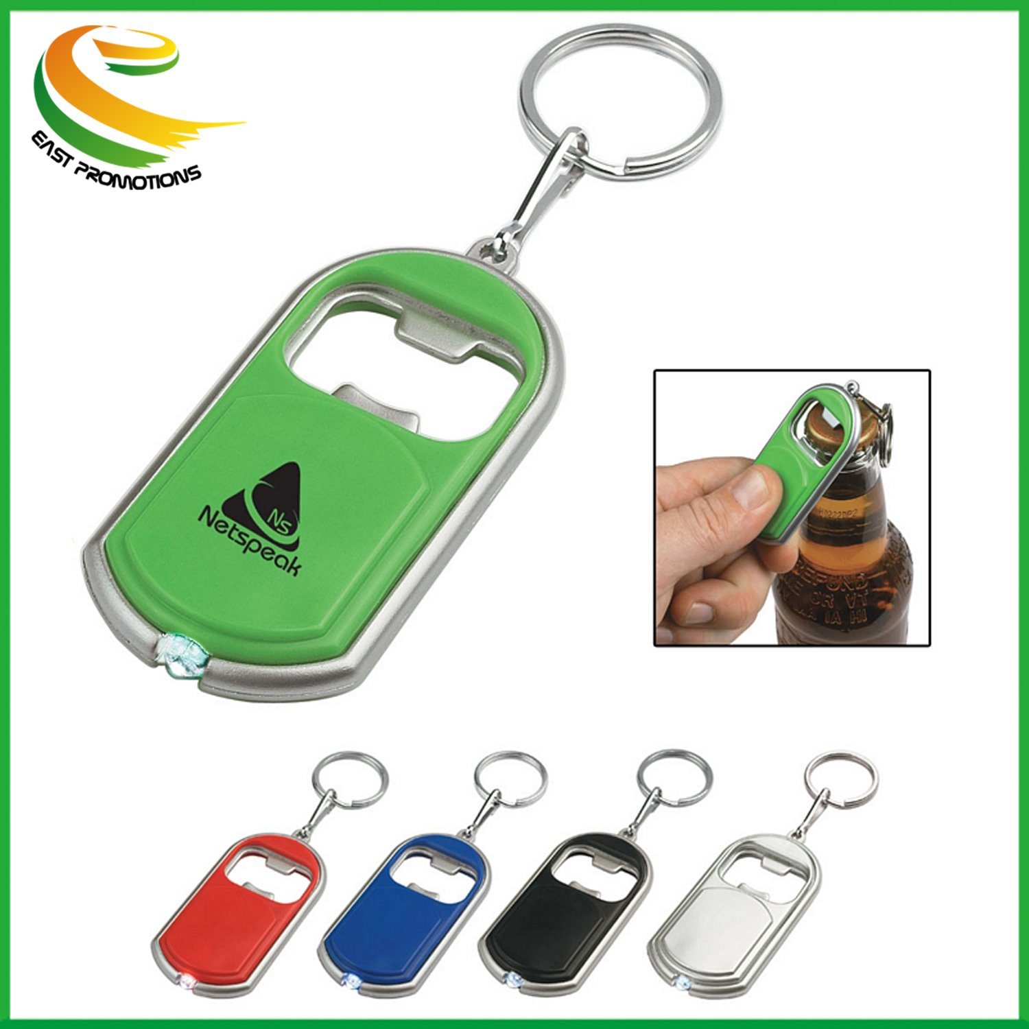 Hot Selling LED Keychain with Bottle Opener