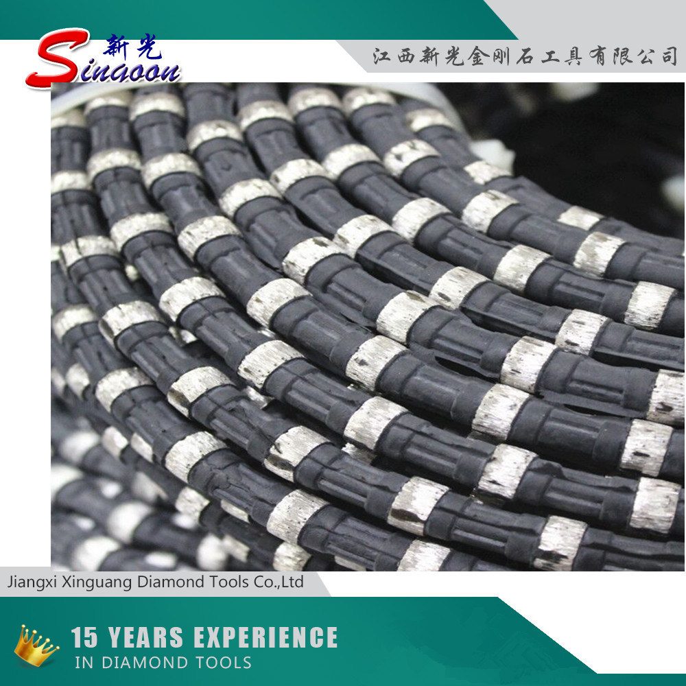 Diamond Wire Saw for Cutting Reinforced Concrete, Marble and Granite Quarry