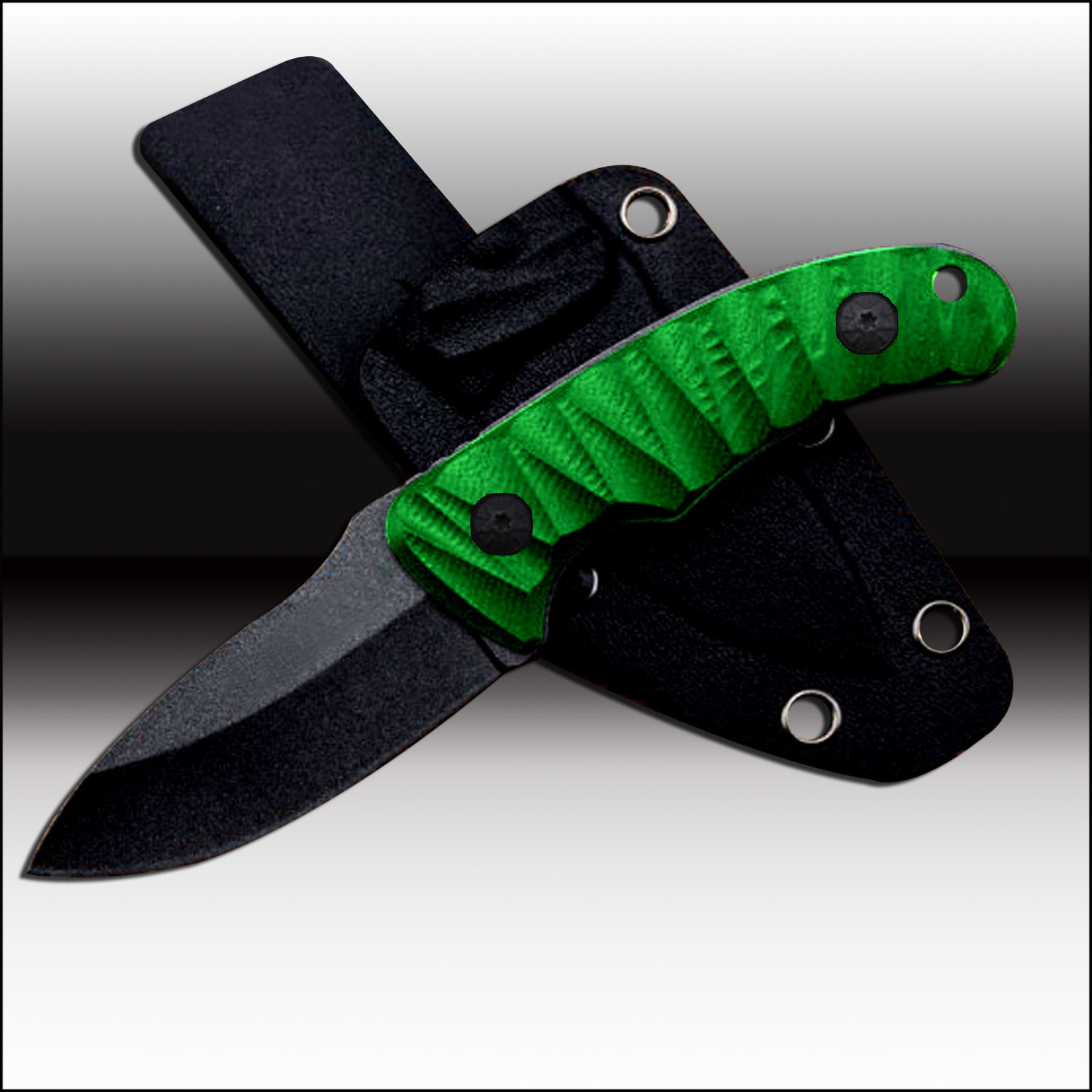 Hunting Knife G10 Handle with Kydex Sheath