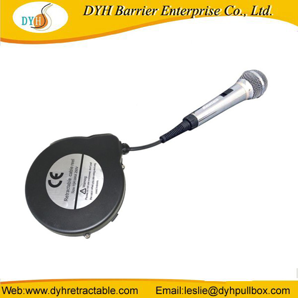 Retractable Cable Reel for Microphone with Extension Power Wire in Bar Club KTV
