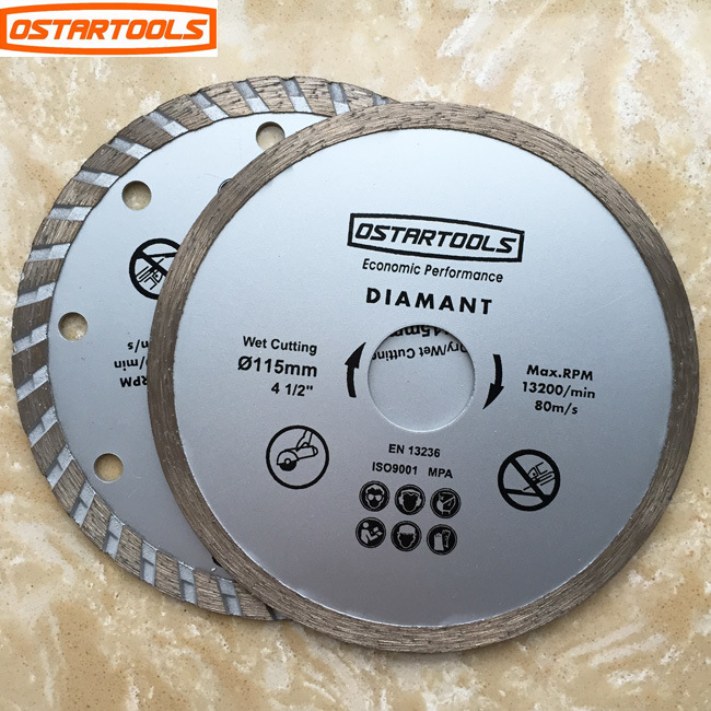 Diamond Continuous Saw Blade for Dry or Wet Cutting with Hot Pressed and Cold Pressed