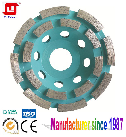 Double Row Diamond Grinding Cup Wheel for Stone Grinding