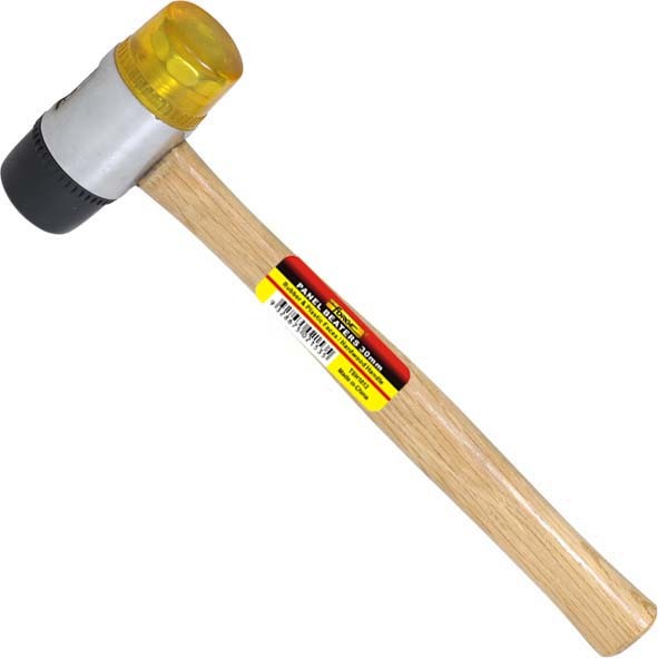 Panel Beaters 30mm Two-Way Mallet with Wooden Handle for Construction