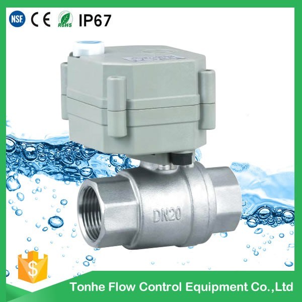 2 Way NSF61 Ss304 Motorized Water Ball Valve for Drinking Water