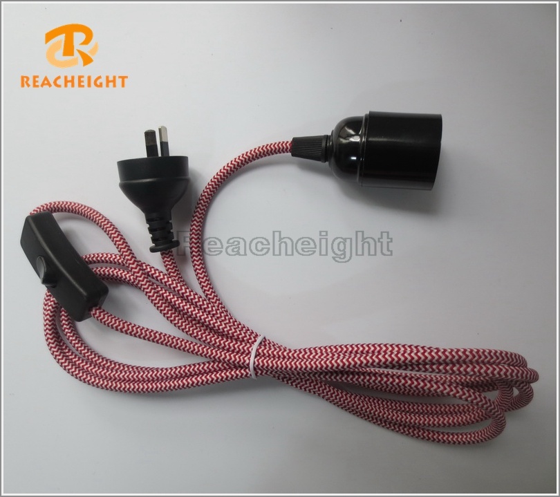 SAA Plug Cord Set with Black Socket and Switch