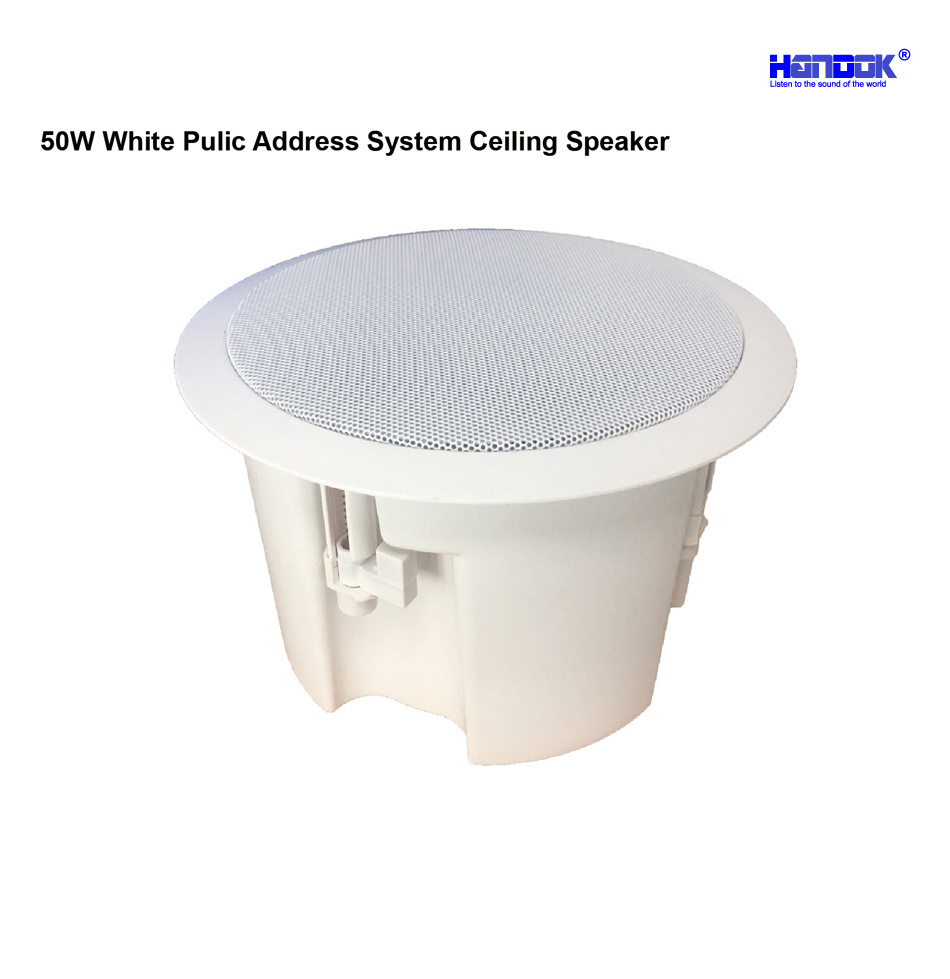 50W White Pulic Address System Ceiling Speaker