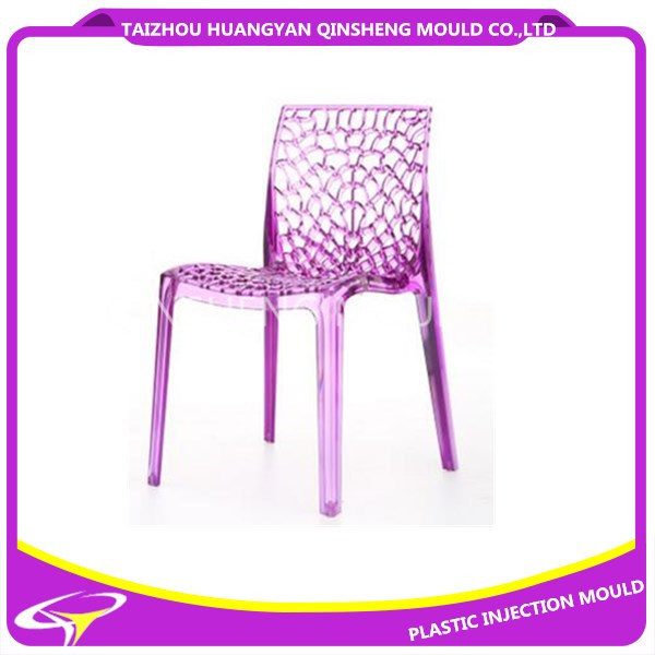 PMMA Transparent Beautiful Chair Plastic Mould with Arm