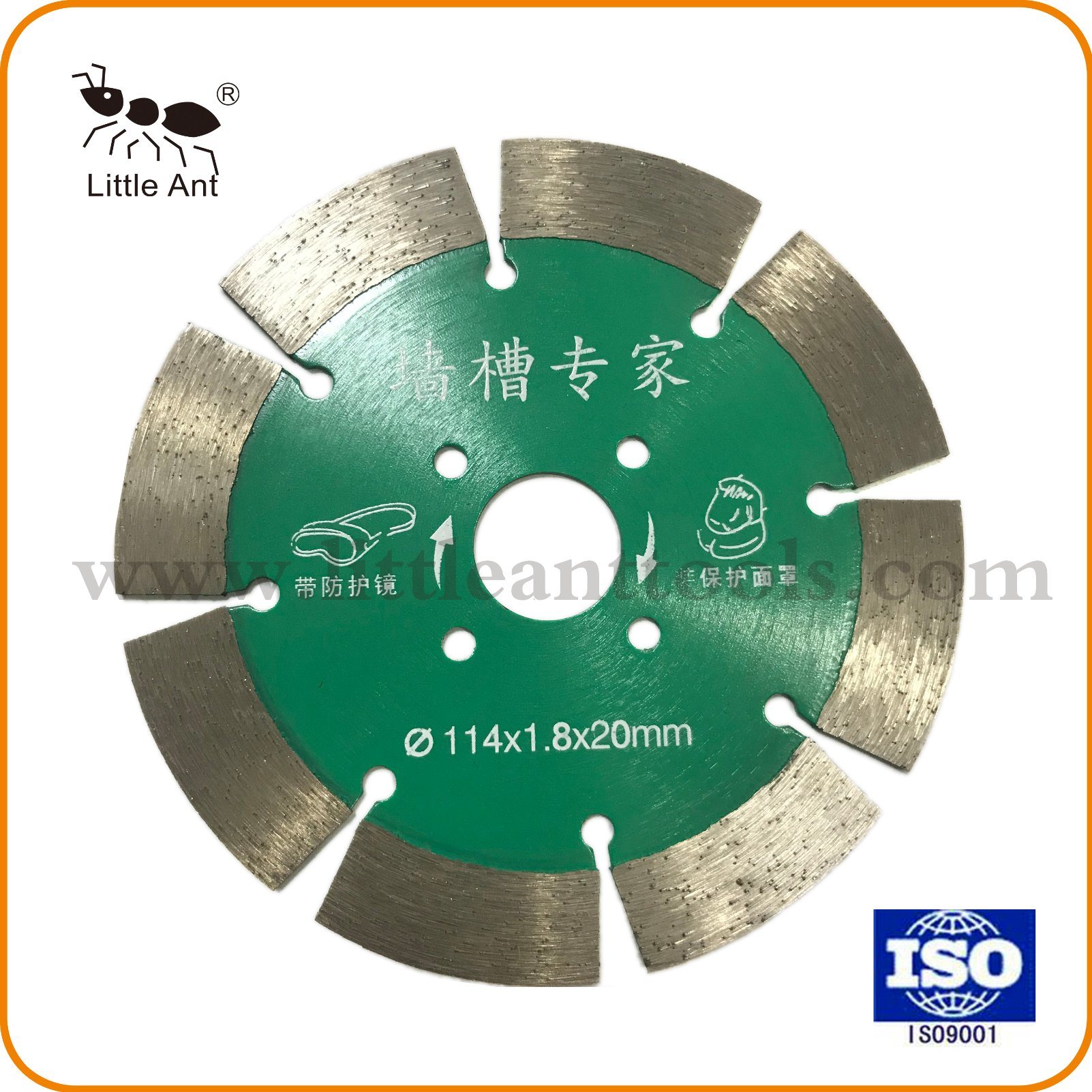 Wall Hardware Tools Hot Pressed Cutting Disk Sintered Diamond Saw Blade for Wall 114mm/4.5
