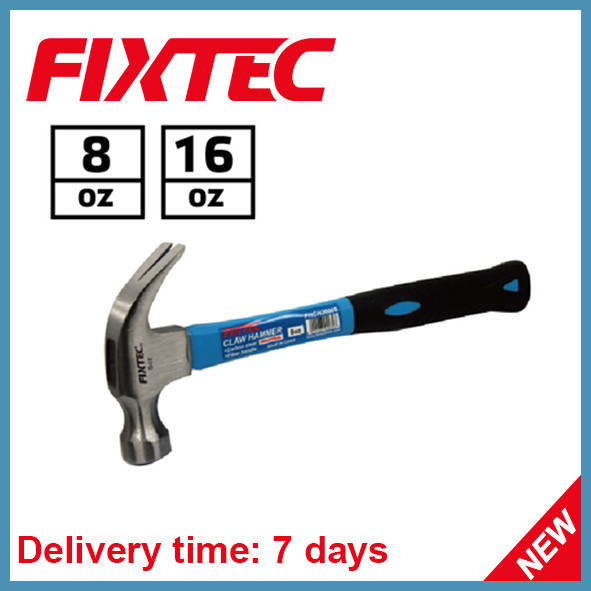 Fixtec 8oz 16oz Claw Hammer with Fiber Handle American Type