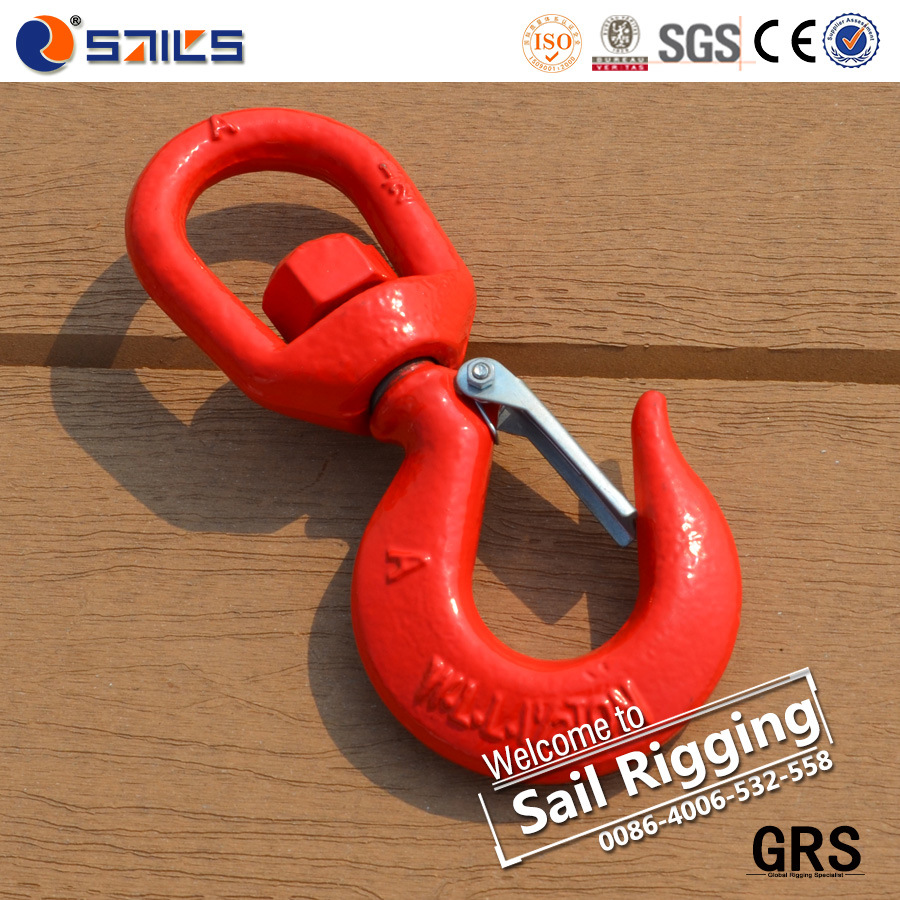 S322 Safety Drop Forged Swivel Lifting Eye Hooks with Latch