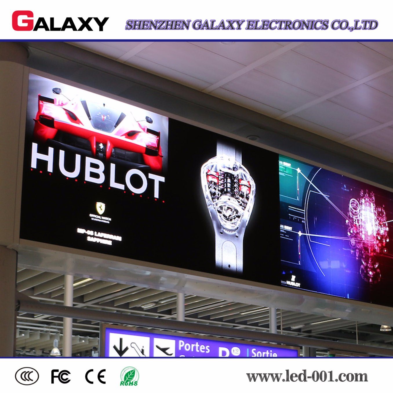 Die-Casting Fixed Full Color Indoor LED Display Screen Video Wall for Advertising, Control System, Shopping Building
