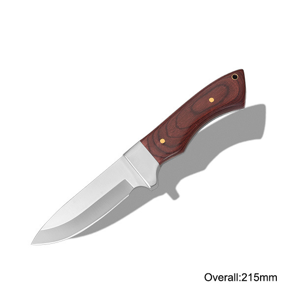 Fixed-Blade Knife with Wooden Handle Travel Knife