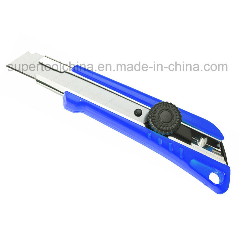 3PCS Blade Included, Manual Blade Lock Utility Knife (381017)
