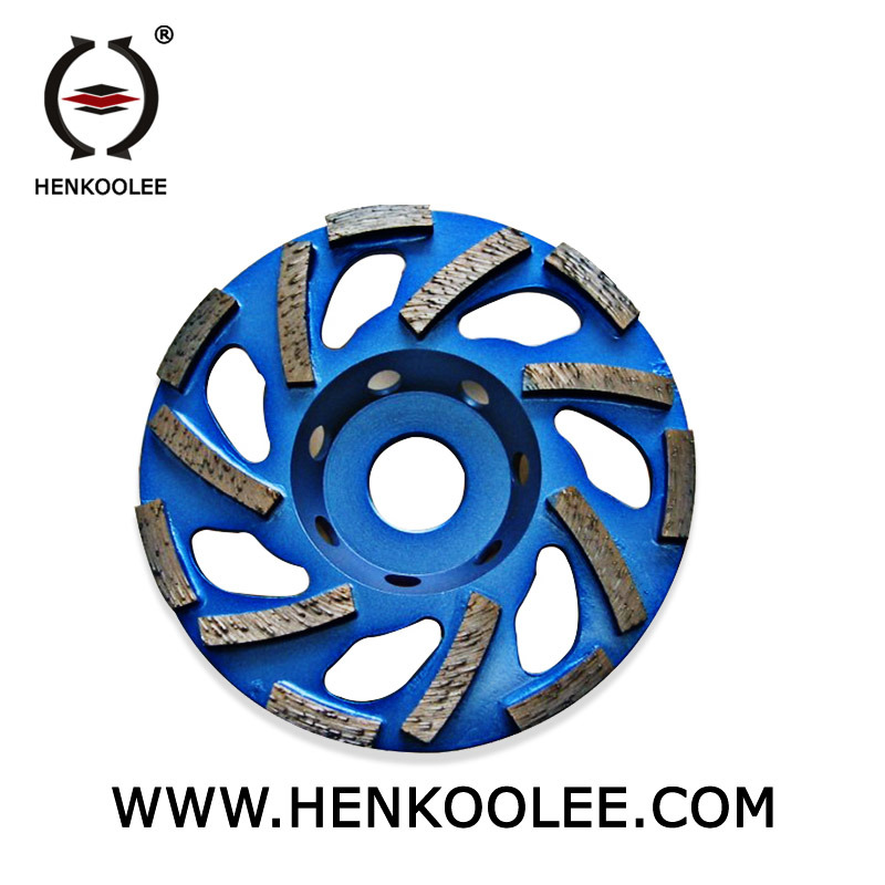 High Efficiency L Type Shaped Diamond Cup Wheel Segments for Concrete Grinding
