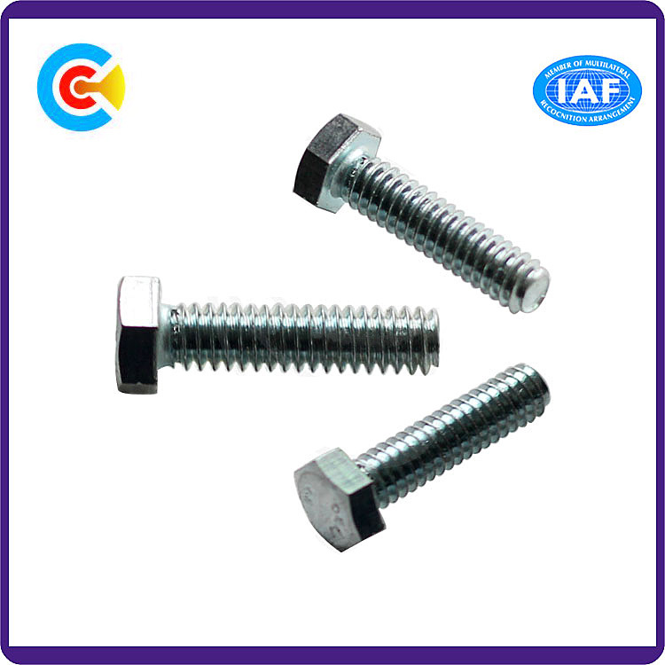 DIN/ANSI/BS/JIS Carbon-Steel/Stainless-Steel Galvanized Hexagon Screw for Building and Bridge