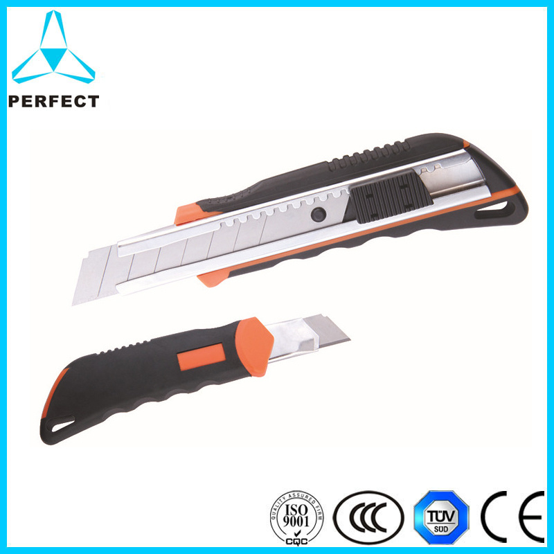 Soft Handle Stainless Steel Auto Lock Alloy Utility Knife