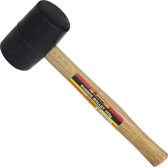 High Quality 1lb Rubber Mallet with Wooden Handle for Construction