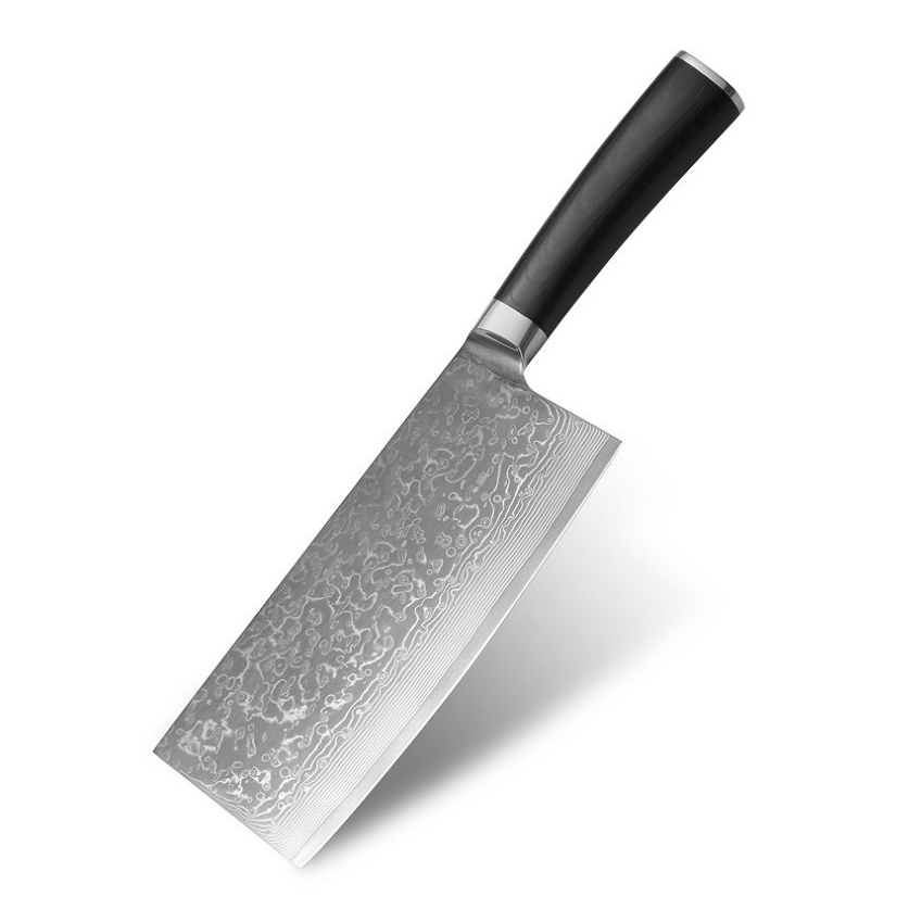 Custom Handmade Damascus Fixed Blade Butcher Kitchen Knife