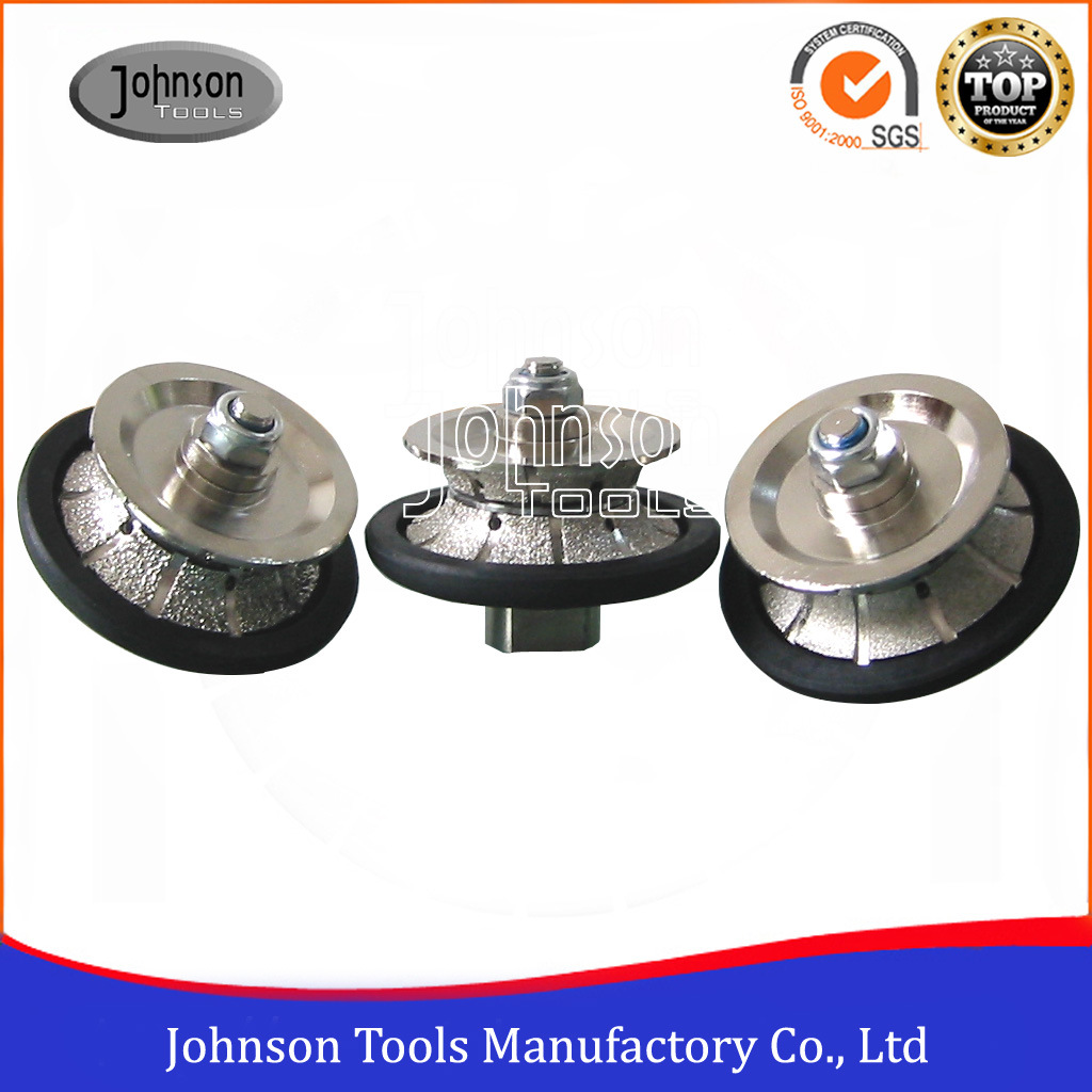 65-105mm Full Bullnose Diamond Vacuum Brazed Hand Profile Wheel for Stone Edging