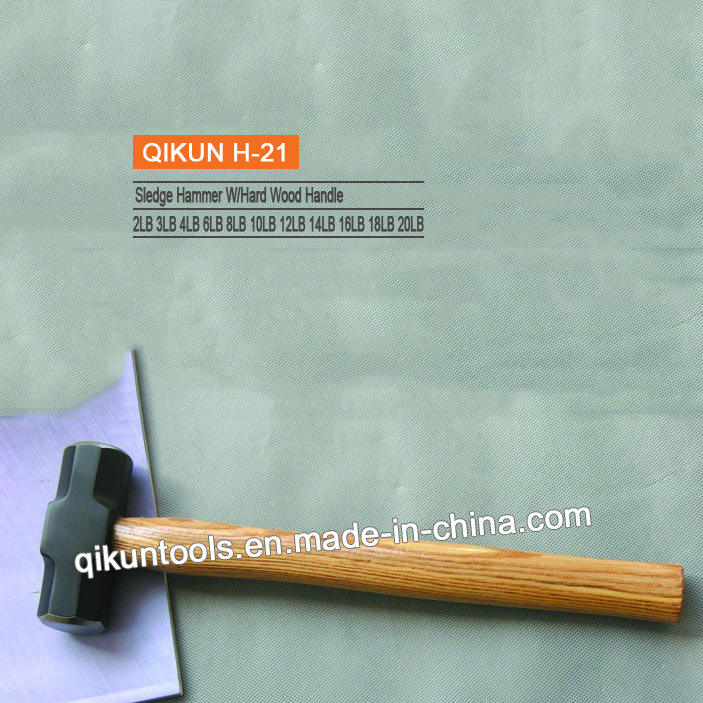 H-21 Construction Hardware Hand Tools Hard Wood Handle Sledge Hammer