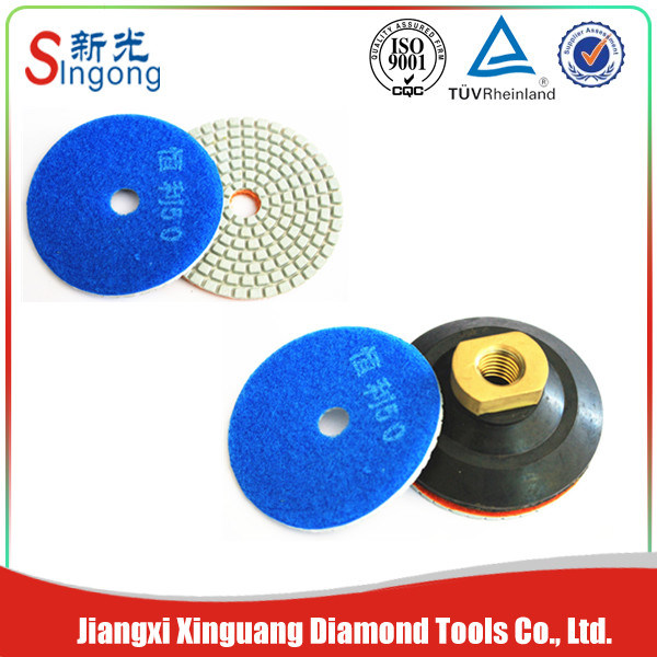 Professional Diamond Wet Flexible Polishing Pads for Stone