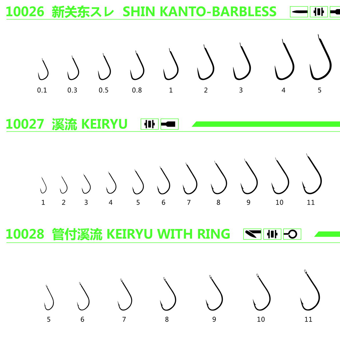 New Design Free Shipping High Carbon Keiryu Fishing Hook