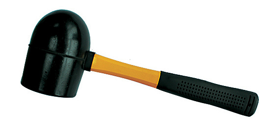 Rubber Hammer with Fiberglass Handle, Half Round Head (ST7097)
