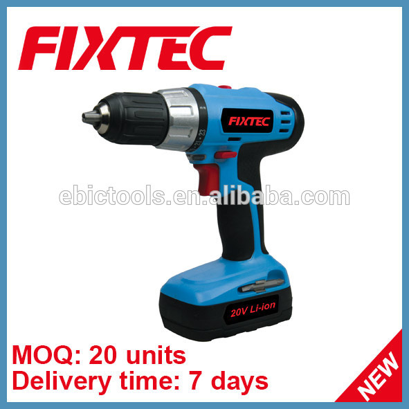 Fixtec Power Tools 20V Mini Portable Electric Drill of Cordless Drill Bits