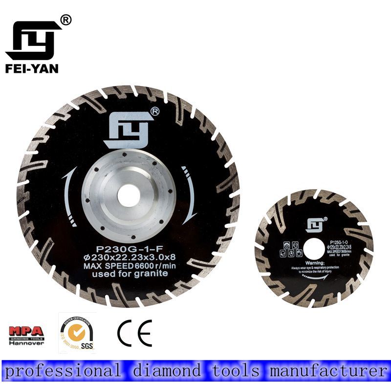 Diamond Turbo Blade with Flange for Granite Cutting