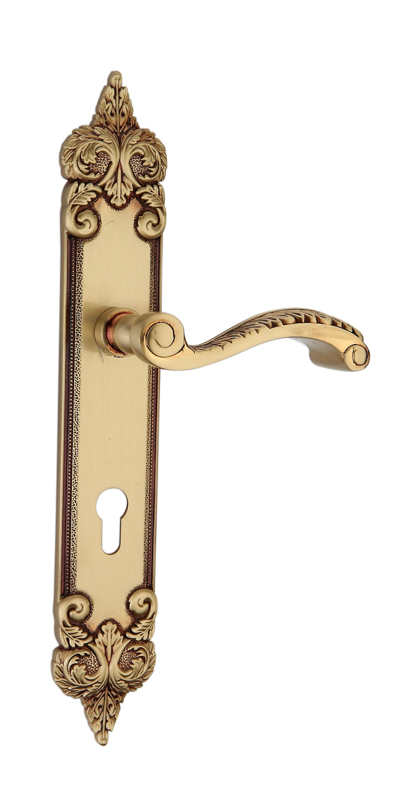 2016 New Style Luxury Antique Brass Door Handle Lock (GL507-G07-SBW)