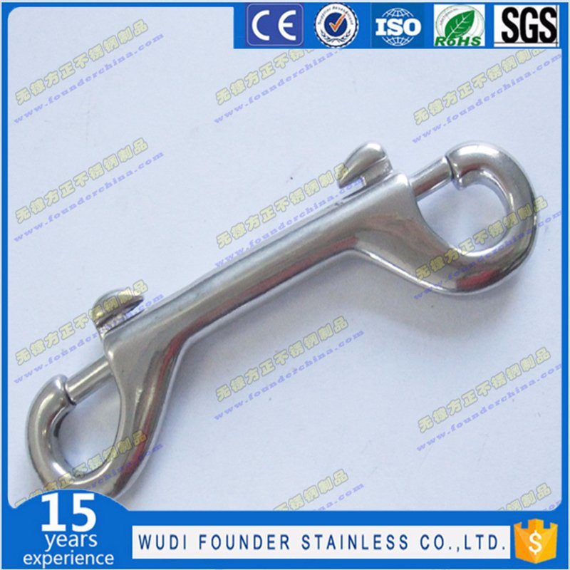 Stainless Steel 304 or 316 Double Ended Bolt Snap Hook